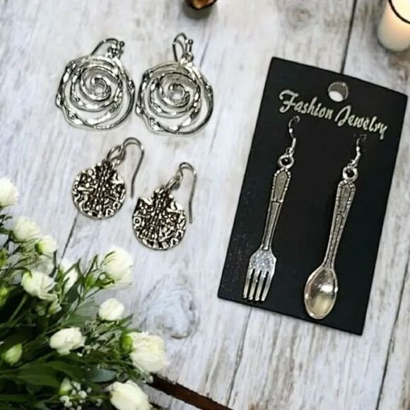 Jewelry - 2/$10 Stylish Dangle Earrings Swirl, Cross & Novelty Designs MUST BUNDLE 2/$10